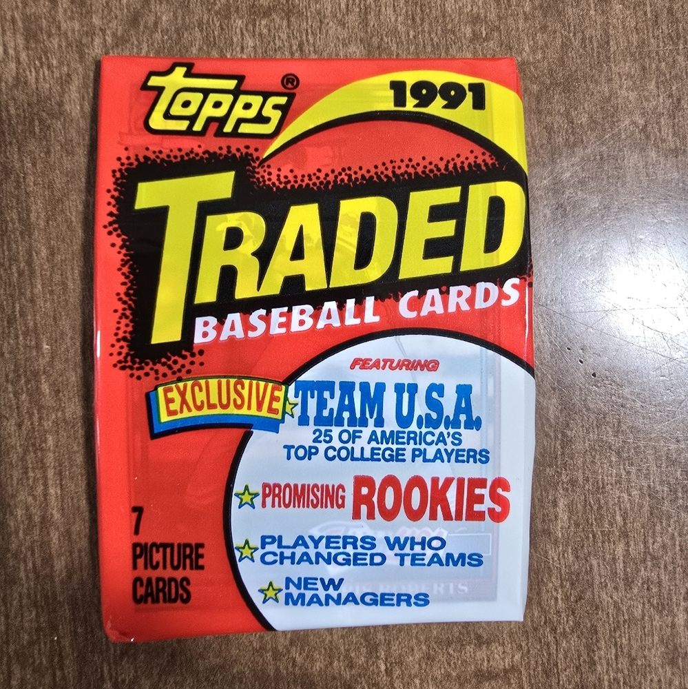 1991 Baseball Cards - 1 Pack, Unopened, 7 Cards